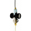 Satco 90-415 Twin Cluster Medium Base Socket - On-Off Brass Finish Pull Chain