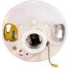 Satco 90-444 Glazed Porcelain Ceiling Receptacle On-Off Pull Chain w/Grounded Convenience Outlet