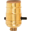 Satco 90-870 On-Off Push Thru Socket With Set Screw - Polished Brass