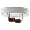 Satco 90-876 8-in. Two Light Ceiling Pan - Brass Finish