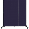 Screenflex 3 Panel Light-Duty Portable Room Divider, 6'5"H x 5'9"L, Fabric Color: Navy