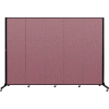 Screenflex 5 Panel Light-Duty Portable Room Divider, 6'5"H x 9'5"L, Fabric Color: Rose