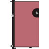 Screenflex 4'H Door - Mounted to End of Room Divider - Vinyl-Raspberry Mist