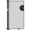 Screenflex 6'H Door - Mounted to End of Room Divider - Grey Stone