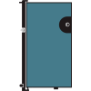 Screenflex 6'H Door - Mounted to End of Room Divider - Vinyl-Blue Tide