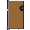 Screenflex 6'H Door - Mounted to End of Room Divider - Vinyl-Sandalwood
