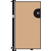 Screenflex 6'H Door - Mounted to End of Room Divider - Vinyl-Hazelnut