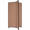 3 Panel Display Tower, 5'9"H, Fabric - Walnut