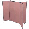 6 Panel Display Tower, 5'9"H, Fabric - Rose