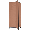 3 Panel Display Tower, 6'5"H, Fabric - Walnut