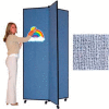 3 Panel Display Tower, 6'5"H, Fabric - Summer Blue
