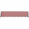 Screenflex 11 Panel Portable Room Divider, 4'H x 20'5"W, Fabric Color: Rose