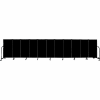 Screenflex 11 Panel Portable Room Divider, 4'H x 20'5"L, Fabric Color: Charcoal Black