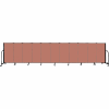 Screenflex 11 Panel Portable Room Divider, 4'H x 20'5"L, Fabric Color: Cranberry