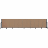 Screenflex 11 Panel Portable Room Divider, 4'H x 20'5"L, Fabric Color: Beech