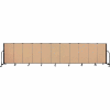Screenflex 11 Panel Portable Room Divider, 4'H x 20'5"L, Fabric Color: Wheat