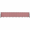 Screenflex 13 Panel Portable Room Divider, 4'H x 24'1"L, Fabric Color: Rose