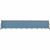 Screenflex 13 Panel Portable Room Divider, 4'H x 24'1"L, Fabric Color: Summer Blue