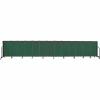 Screenflex 13 Panel Portable Room Divider, 4'H x 24'1"W, Fabric Color: Green
