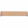Screenflex 13 Panel Portable Room Divider, 4'H x 24'1"W, Fabric Color: Wheat