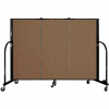 Screenflex 3 Panel Portable Room Divider, 4'H x 5'9"L, Fabric Color: Walnut
