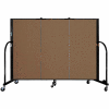 Screenflex 3 Panel Portable Room Divider, 4'H x 5'9"W, Fabric Color: Oatmeal