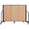 Screenflex 3 Panel Portable Room Divider, 4'H x 5'9"L, Fabric Color: Wheat