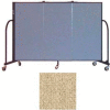 Screenflex 3 Panel Portable Room Divider, 4'H x 5'9"W, Vinyl Color: Sandalwood