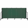 Screenflex 5 Panel Portable Room Divider, 4'H x 9'5"L, Fabric Color: Mallard