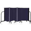 Screenflex 5 Panel Portable Room Divider, 4' H x 9'5" L, Fabric Color: Navy