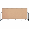 Screenflex 5 Panel Portable Room Divider, 4'H x 9'5"L, Fabric Color: Desert