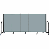 Screenflex 5 Panel Portable Room Divider, 4'H x 9'5"L, Fabric Color: Grey Stone