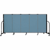 Screenflex 5 Panel Portable Room Divider, 4'H x 9'5"L, Fabric Color: Blue