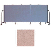 Screenflex 5 Panel Portable Room Divider, 4'H x 9'5"L, Vinyl Color: Raspberry Mist
