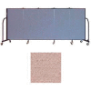 Screenflex 5 Panel Portable Room Divider, 4'H x 9'5"W, Vinyl Color: Raspberry Mist