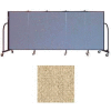 Screenflex 5 Panel Portable Room Divider, 4'H x 9'5"W, Vinyl Color: Sandalwood
