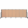 Screenflex 7 Panel Portable Room Divider, 4'H x 13'1"L Fabric Color: Desert