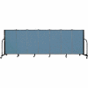 Screenflex 7 Panel Portable Room Divider, 4'H x 13'1"W Fabric Color: Summer Blue