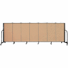 Screenflex 7 Panel Portable Room Divider, 4'H x 13'1"W Fabric Color: Sand