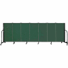 Screenflex 7 Panel Portable Room Divider, 4'H x 13'1"L Fabric Color: Green
