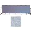 Screenflex 7 Panel Portable Room Divider, 4'H x 13'1"L Vinyl Color: Blue Tide