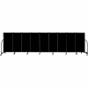 Screenflex 9 Panel Portable Room Divider, 4'H x 16'9"L, Fabric Color: Charcoal Black