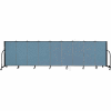 Screenflex 9 Panel Portable Room Divider, 4'H x 16'9"W, Fabric Color: Summer Blue