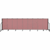 Screenflex 9 Panel Portable Room Divider, 4'H x 16'9"L, Fabric Color: Mauve