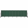 Screenflex 9 Panel Portable Room Divider, 4'H x 16'9"L, Fabric Color: Green