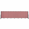 Screenflex 11 Panel Portable Room Divider, 5'H x 20'5"L, Fabric Color: Rose