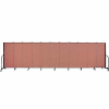 Screenflex 11 Panel Portable Room Divider, 5'H x 20'5"W, Fabric Color: Cranberry