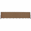 Screenflex 13 Panel Portable Room Divider, 5'H x 24'1"L, Fabric Color: Walnut