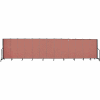 Screenflex 13 Panel Portable Room Divider, 5'H x 24'1"W, Fabric Color: Cranberry