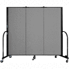Screenflex 3 Panel Portable Room Divider, 5'H x 5'9"W, Fabric Color: Stone
